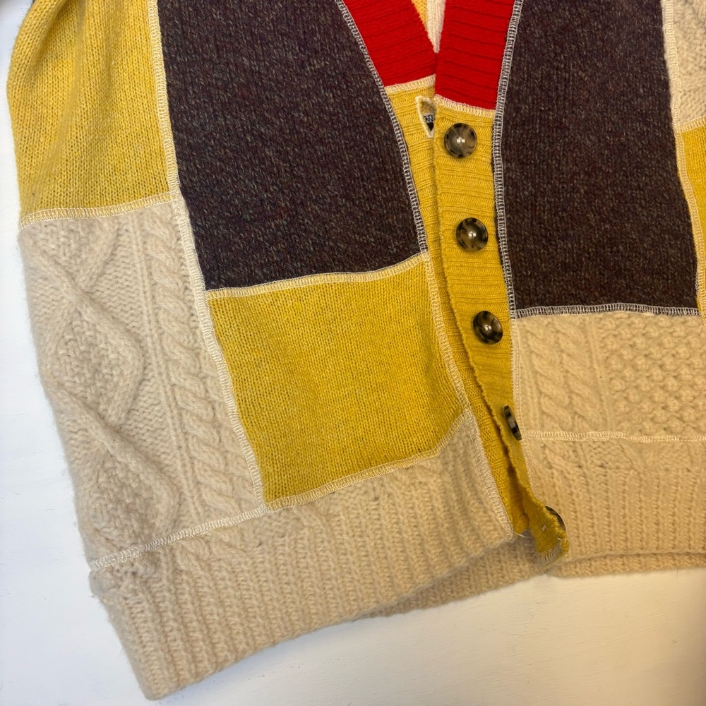 Re/Done Multicolor Patchwork Cardigan - image 6